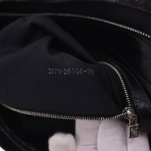 FENDI Mamma Baguette Shoulder Bag Suede Black Auth yk6548 - Picture 12 of 16